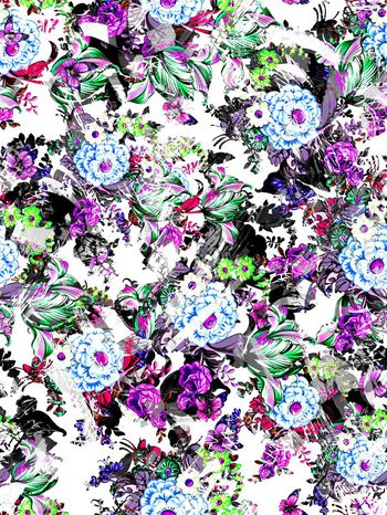 284813-多彩花卉花朵组合