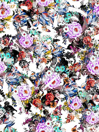 284814-多彩花卉花朵组合