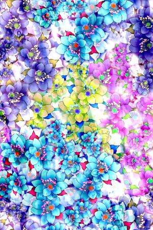 手绘水彩印花华亿平台图片