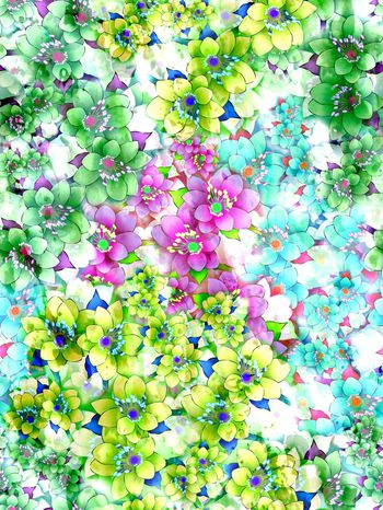 284825-多彩花卉花朵组合