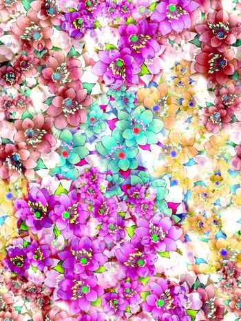 284826-多彩花卉花朵组合