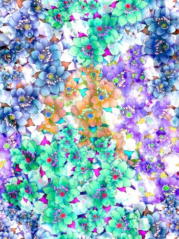 284827-多彩花卉花朵组合