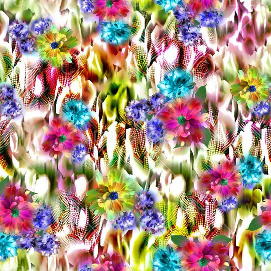 花卉印花华亿平台图片