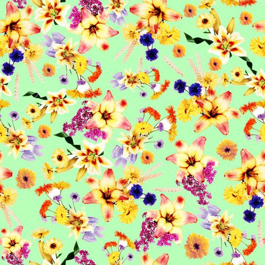 手绘水彩印花华亿平台图片