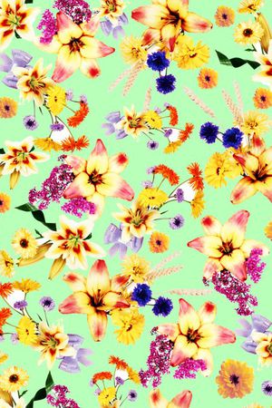 手绘水彩印花华亿平台图片