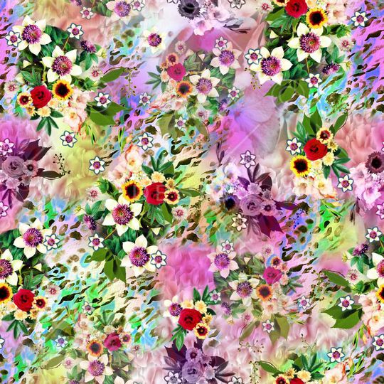 花卉印花华亿平台图片