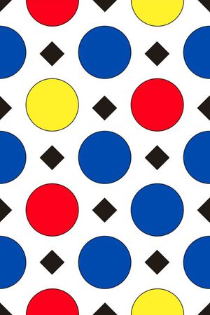 几何圆点方块印花华亿平台图片