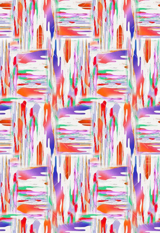 手绘水彩印花华亿平台图片