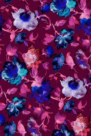 手绘水彩印花华亿平台图片