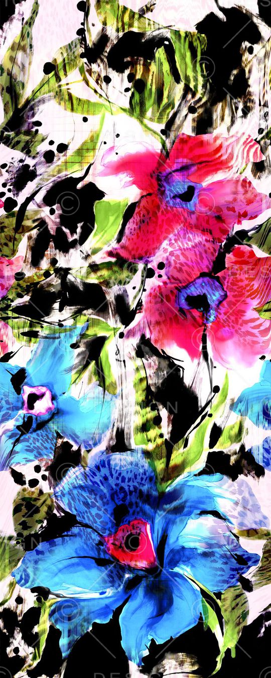 花卉印花华亿平台图片