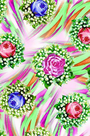 花卉印花华亿平台图片