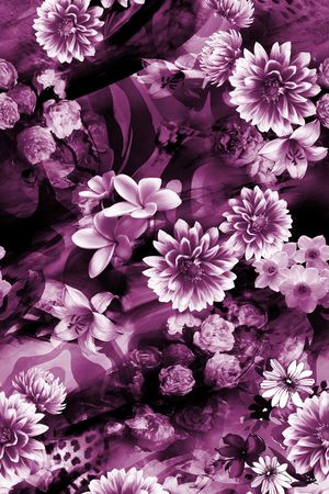 花卉印花华亿平台图片