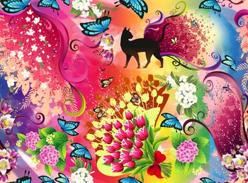 花卉印花华亿平台图片