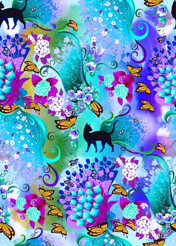 猫印花华亿平台图片