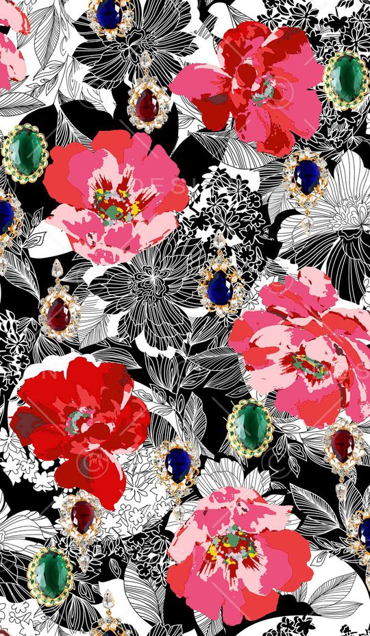 花卉印花华亿平台图片