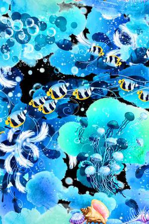 手绘水彩印花华亿平台图片