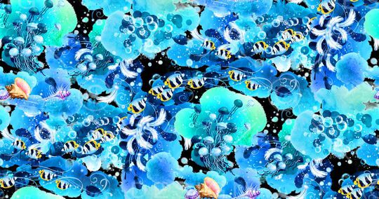 手绘水彩印花华亿平台图片