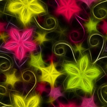 285968-数码 印花 国外 花布 四方连续 