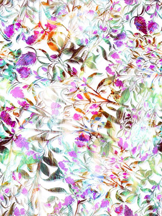 手绘水彩印花华亿平台图片