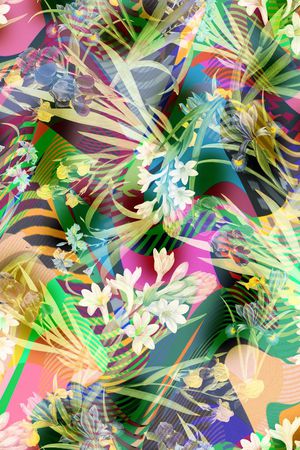 花卉印花华亿平台图片