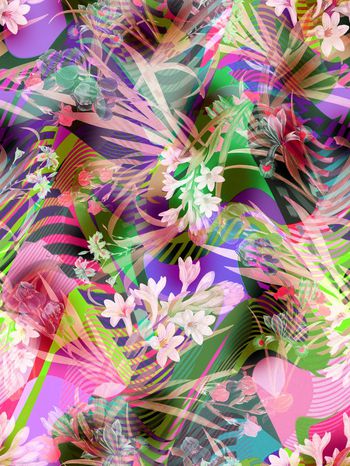 286393-多彩花卉花朵组合