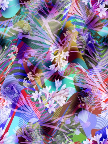 286394-多彩花卉花朵组合