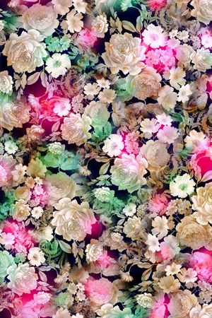 手绘水彩印花华亿平台图片