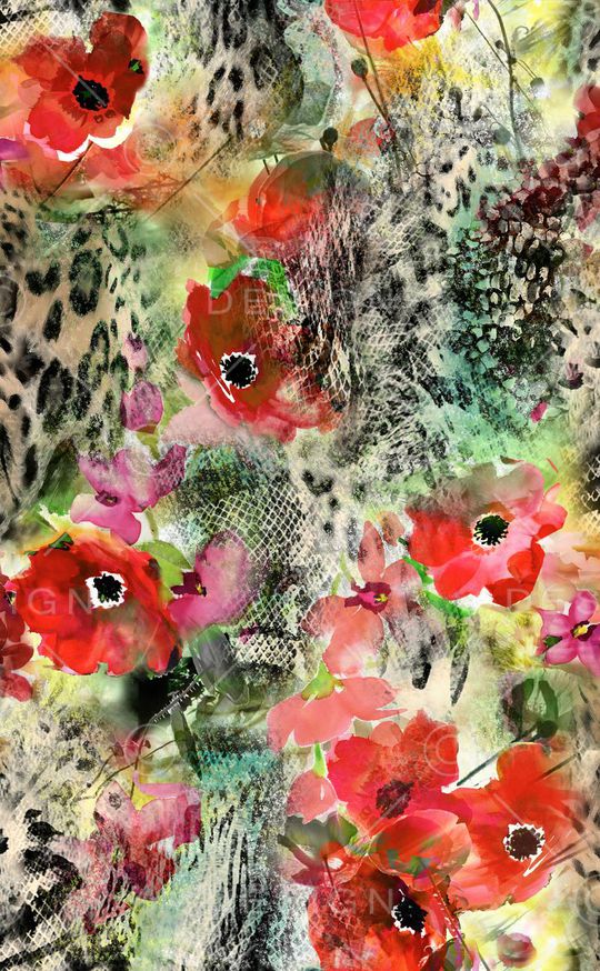 动物纹印花华亿平台图片