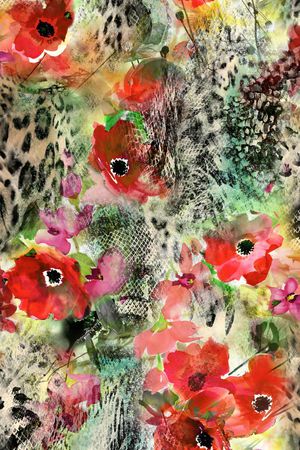 动物纹印花华亿平台图片