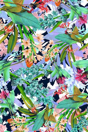 手绘水彩印花华亿平台图片