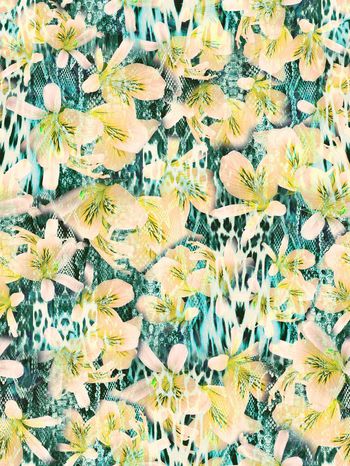 286599-动物纹花卉花朵组合