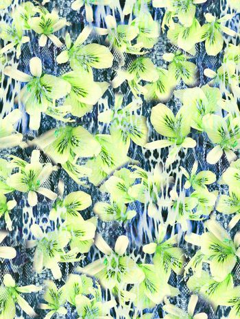 286600-动物纹花卉花朵组合