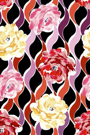 花卉印花华亿平台图片