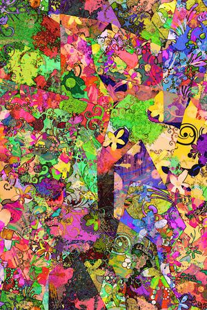 手绘水彩印花华亿平台图片