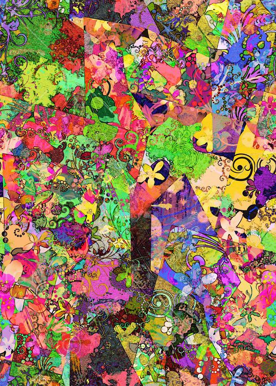 手绘水彩印花华亿平台图片