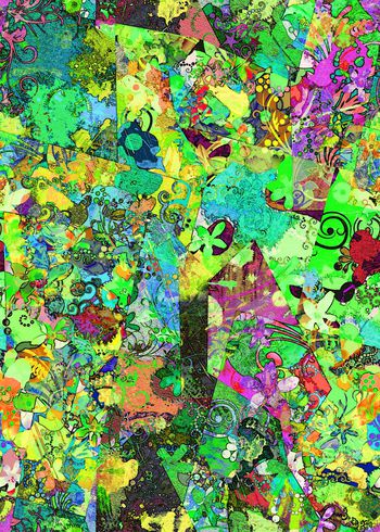 286901-多彩抽象拼接