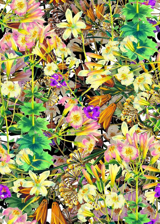 手绘水彩印花华亿平台图片