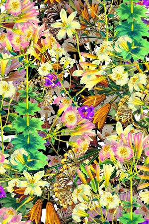 手绘水彩印花华亿平台图片