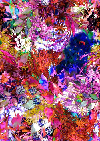 286910-多彩水彩效果花朵花朵组合