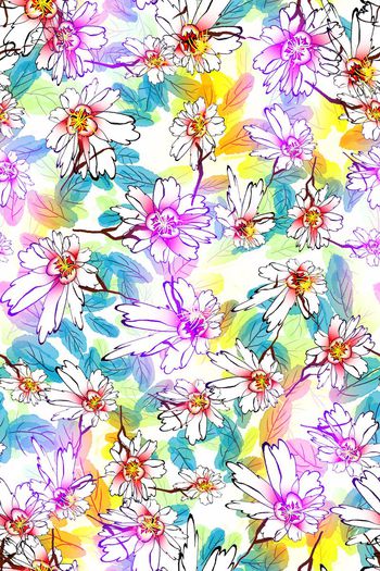 286982-多彩花卉花朵组合