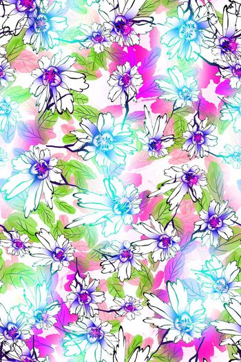 286983-多彩花卉花朵组合