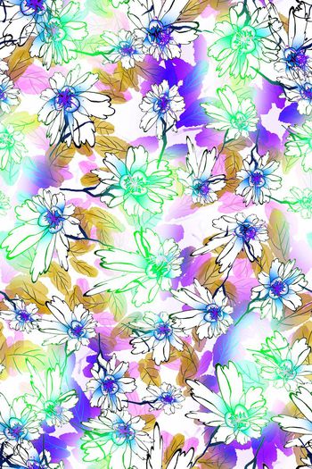 286985-多彩花卉花朵组合