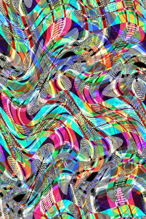 几何格纹印花华亿平台图片