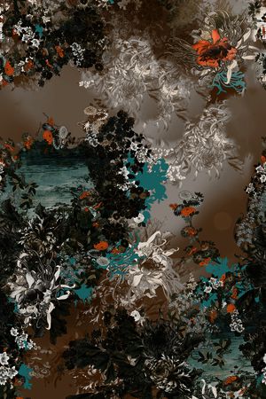 手绘水彩印花华亿平台图片