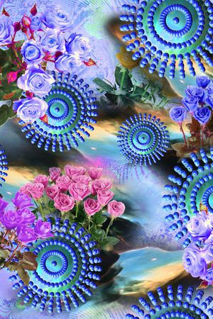 几何圆点印花华亿平台图片