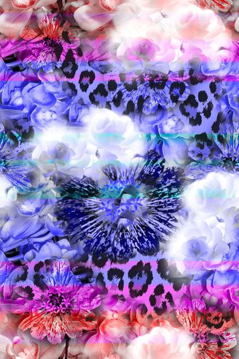 手绘水彩印花华亿平台图片