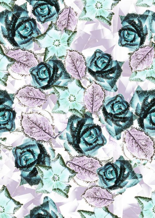 手绘水彩印花华亿平台图片