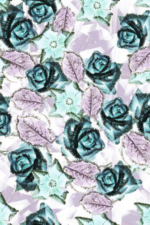 手绘水彩印花华亿平台图片