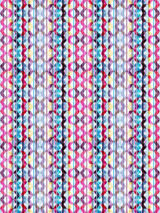 几何格纹印花华亿平台图片