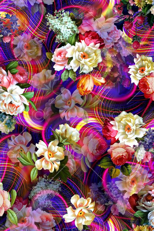 手绘水彩印花华亿平台图片